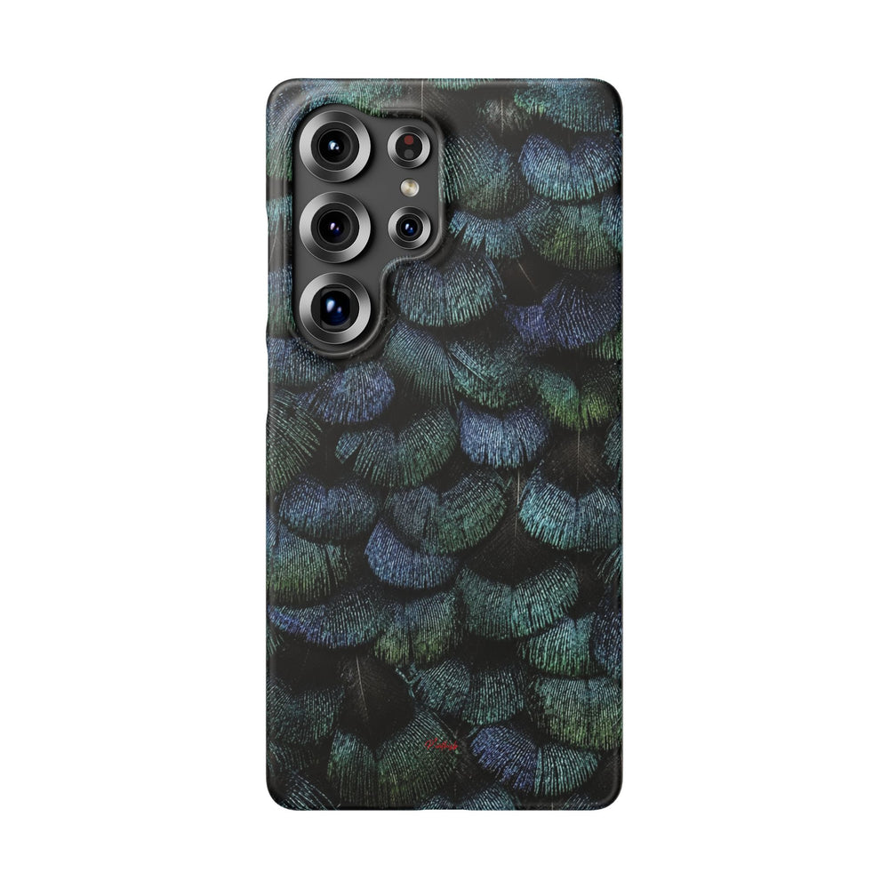 Iridescent Feather Snap Case