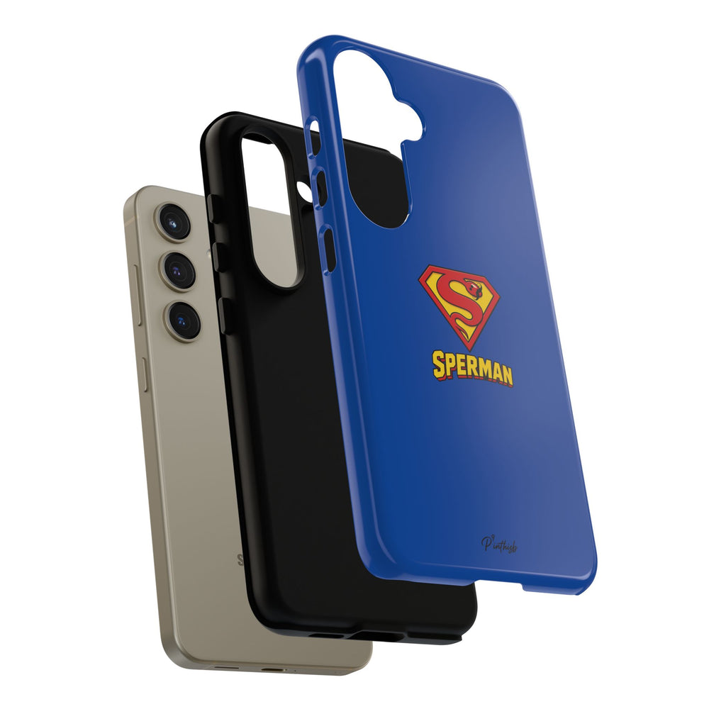 "SPERMAN" Parody Logo Tough Phone Case