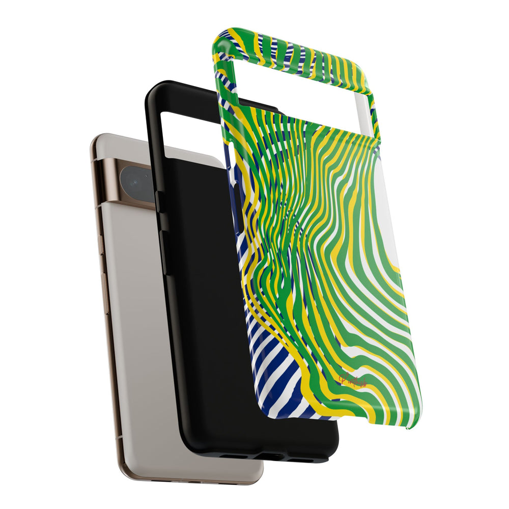 Abstract Green Wave Phone Case
