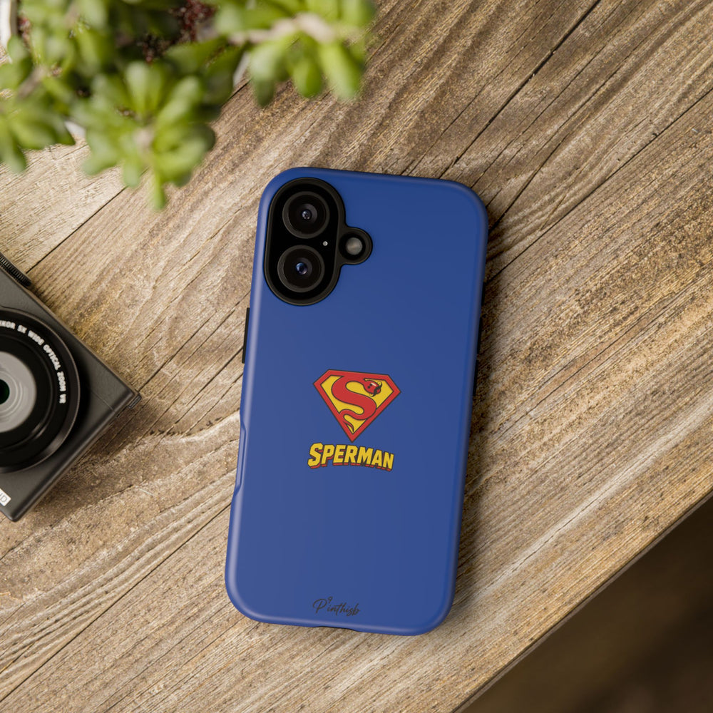 "SPERMAN" Parody Logo Tough Phone Case
