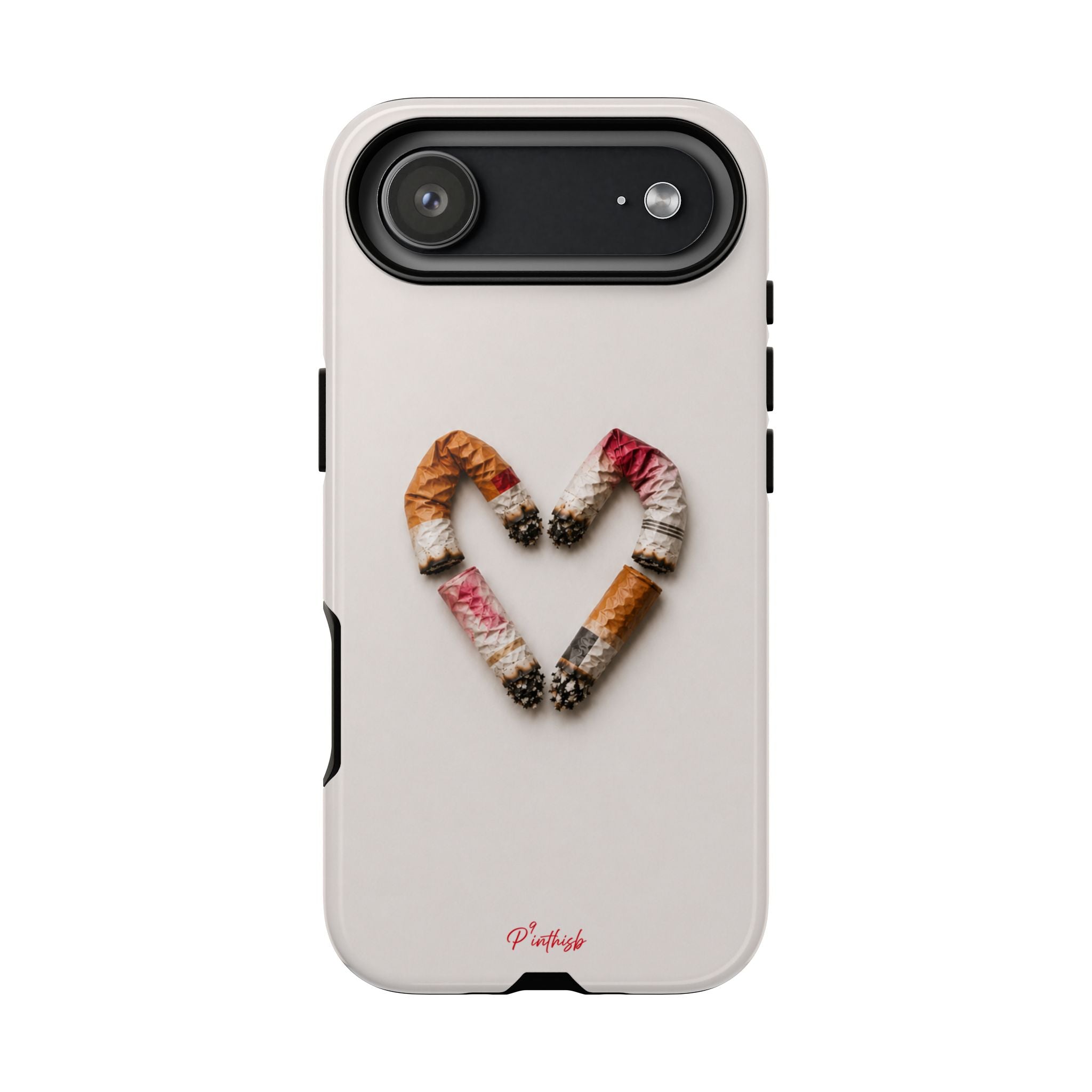 Cigarette Butts Heart Tough Case