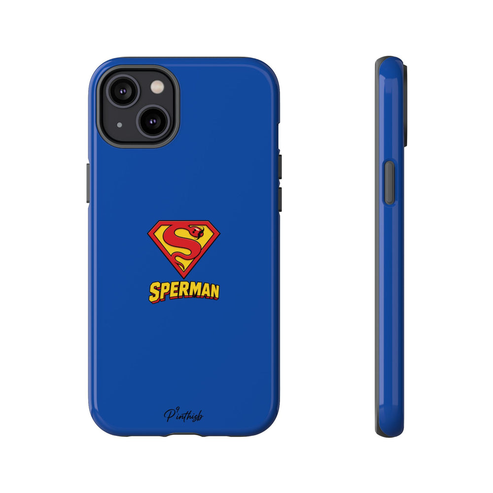"SPERMAN" Parody Logo Tough Phone Case