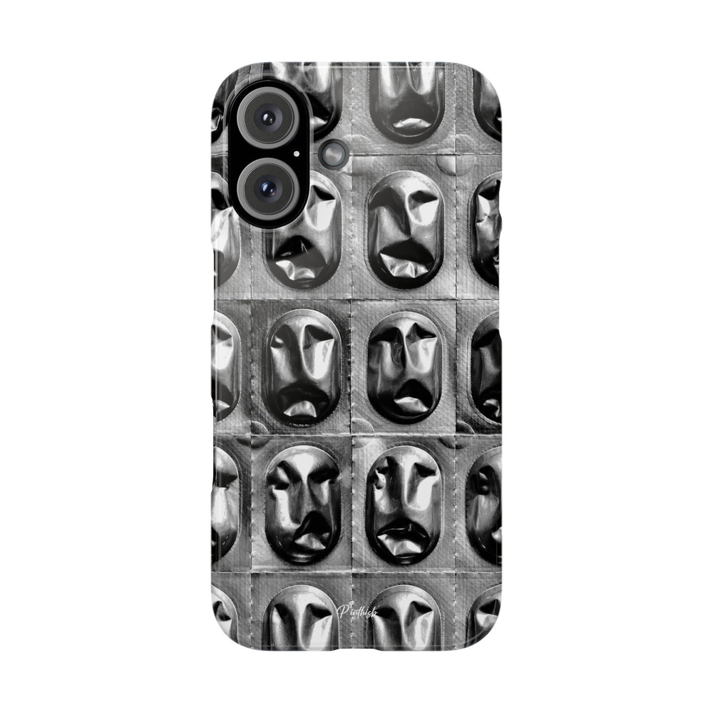 Metallic Mask Grid Snap Case
