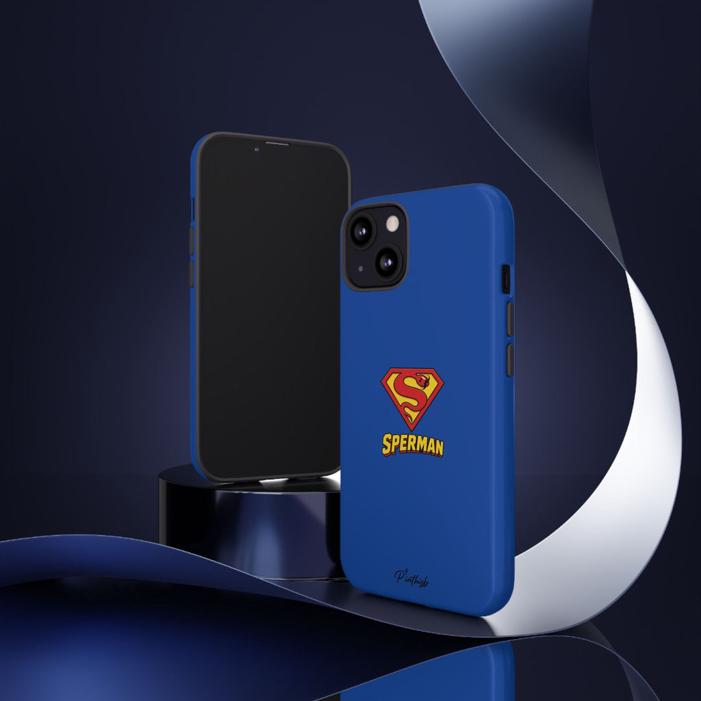 "SPERMAN" Parody Logo Tough Phone Case