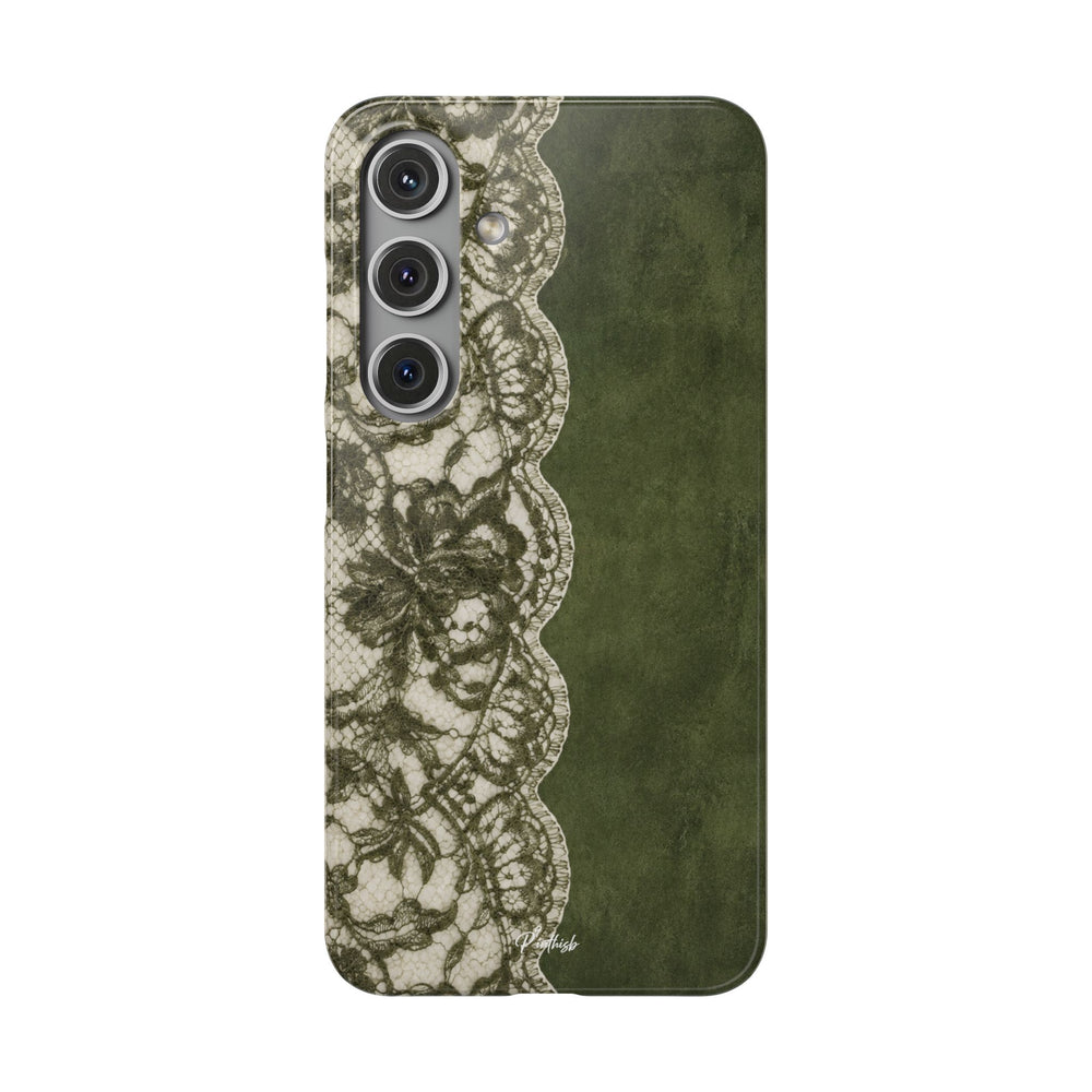 Olive Lace Snap Case