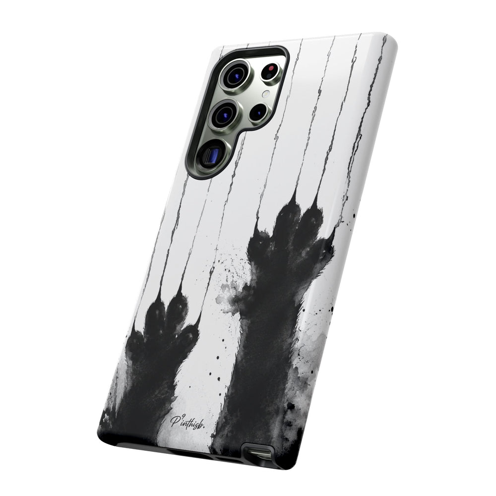 Black Ink Paw Print Tough Case
