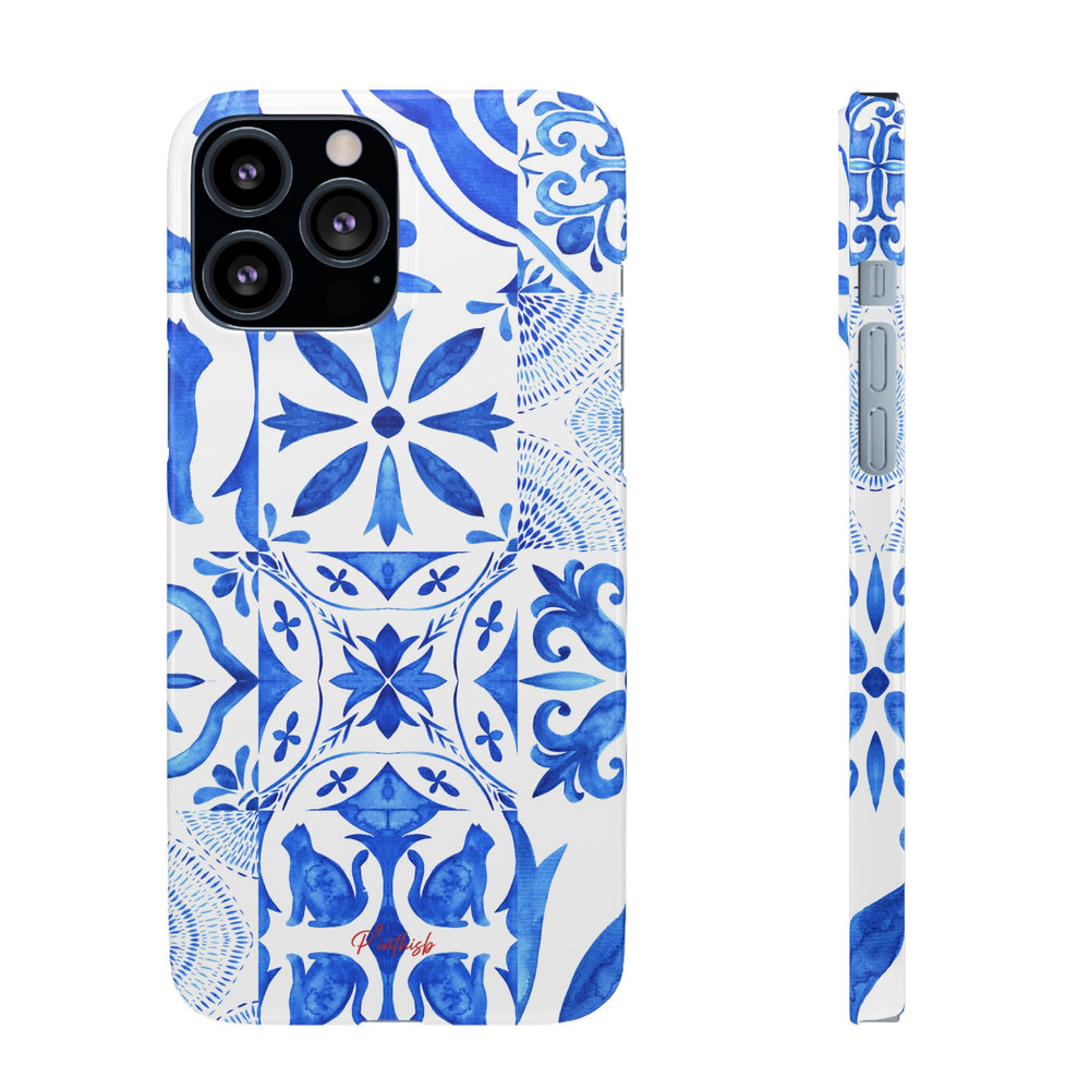 Blue Tile Pattern Snap Phone Case