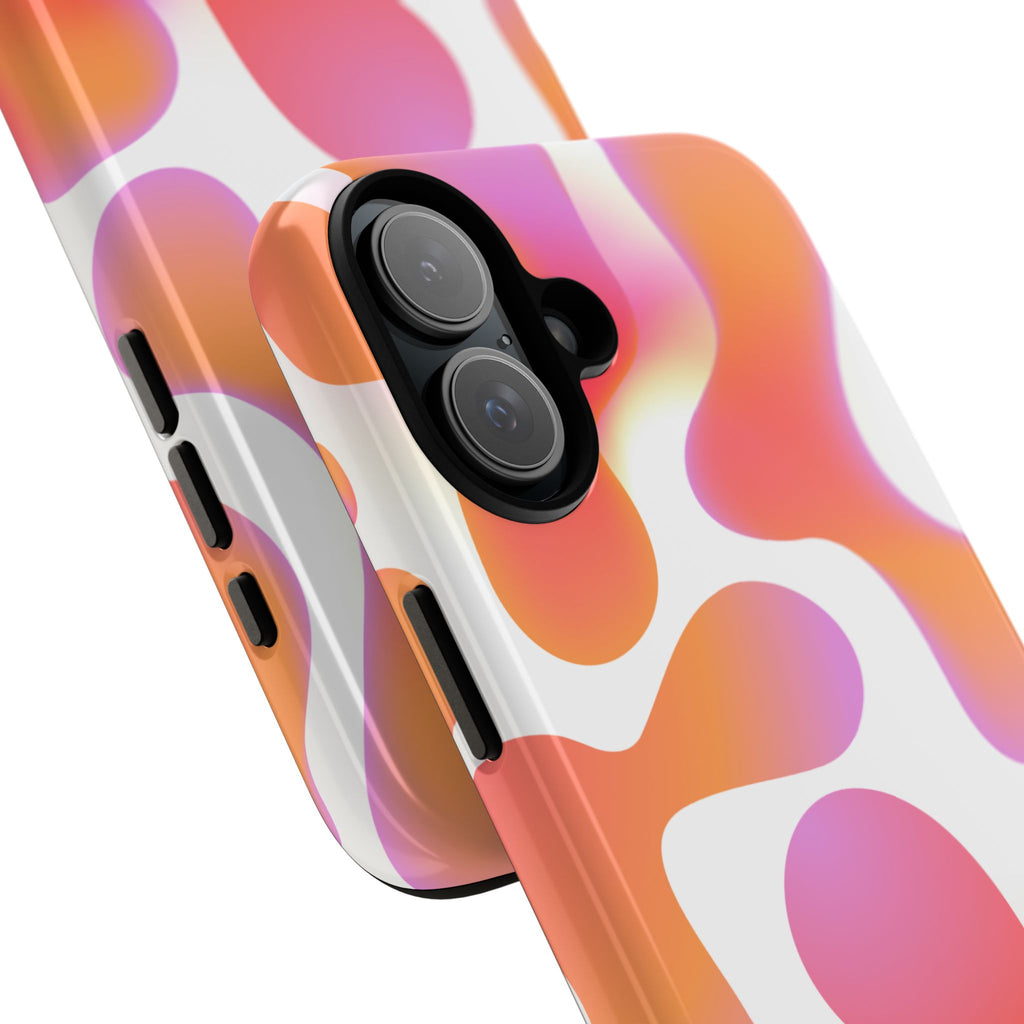 Abstract Orange Pink Camouflage Tough Phone Case