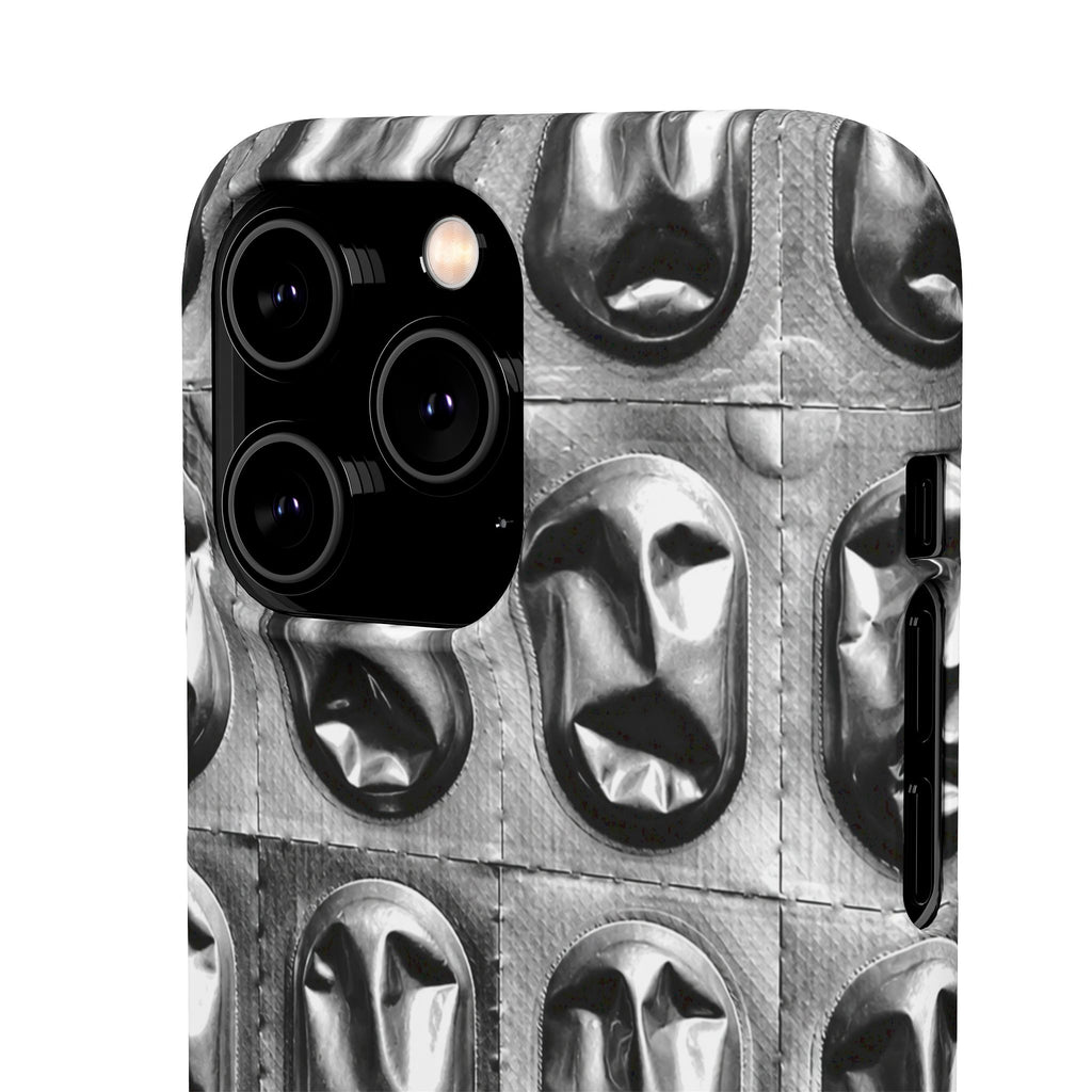 Metallic Mask Grid Snap Case