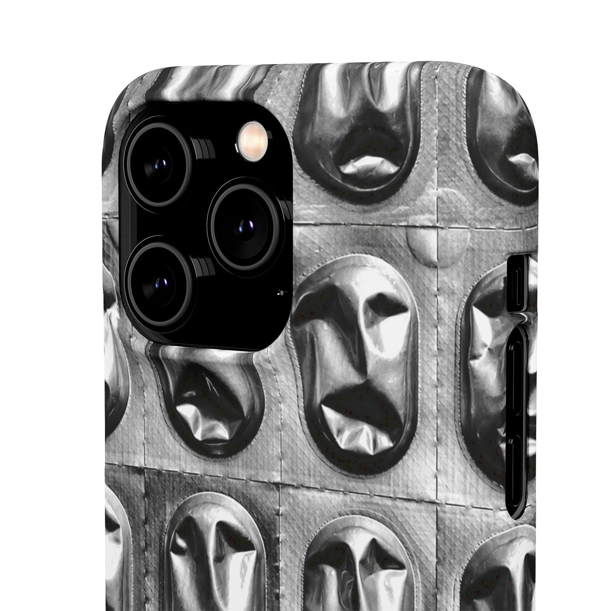 Metallic Mask Grid Snap Case