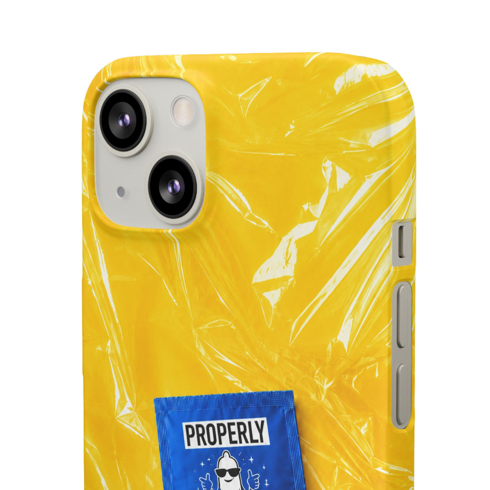 "Properly Protected" Graphic Snap Phone Case