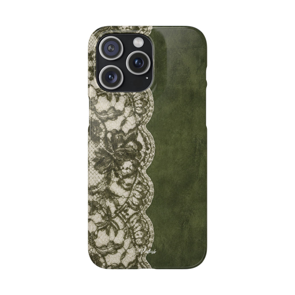 Olive Lace Snap Case