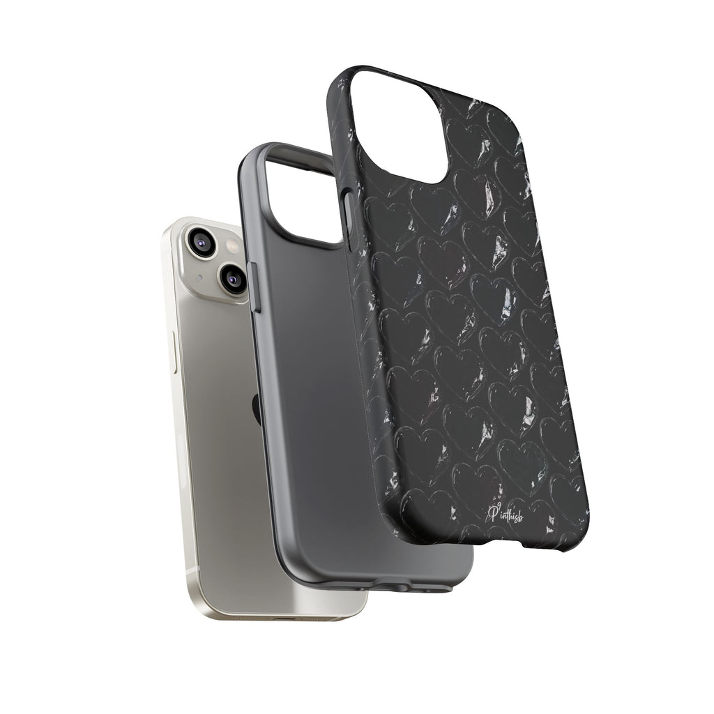 Black Pop Hearts Tough Case