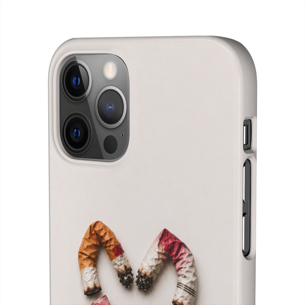 Cigarette Butts Heart Snap Case
