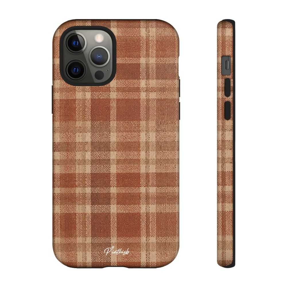 Rustic Brown Cozy Plaid Tough Case