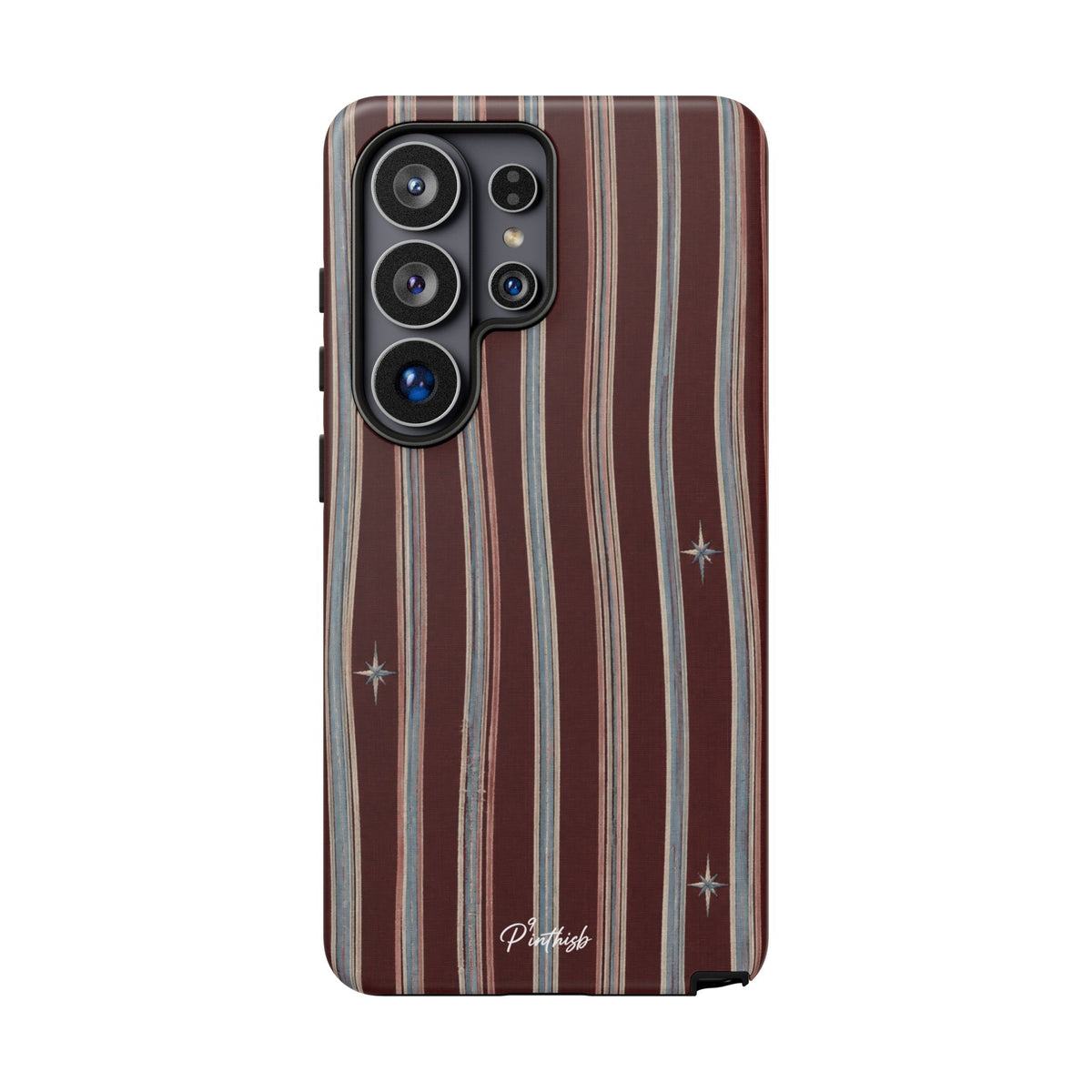 Retro Red & Cream with Star Accents Phone Case
