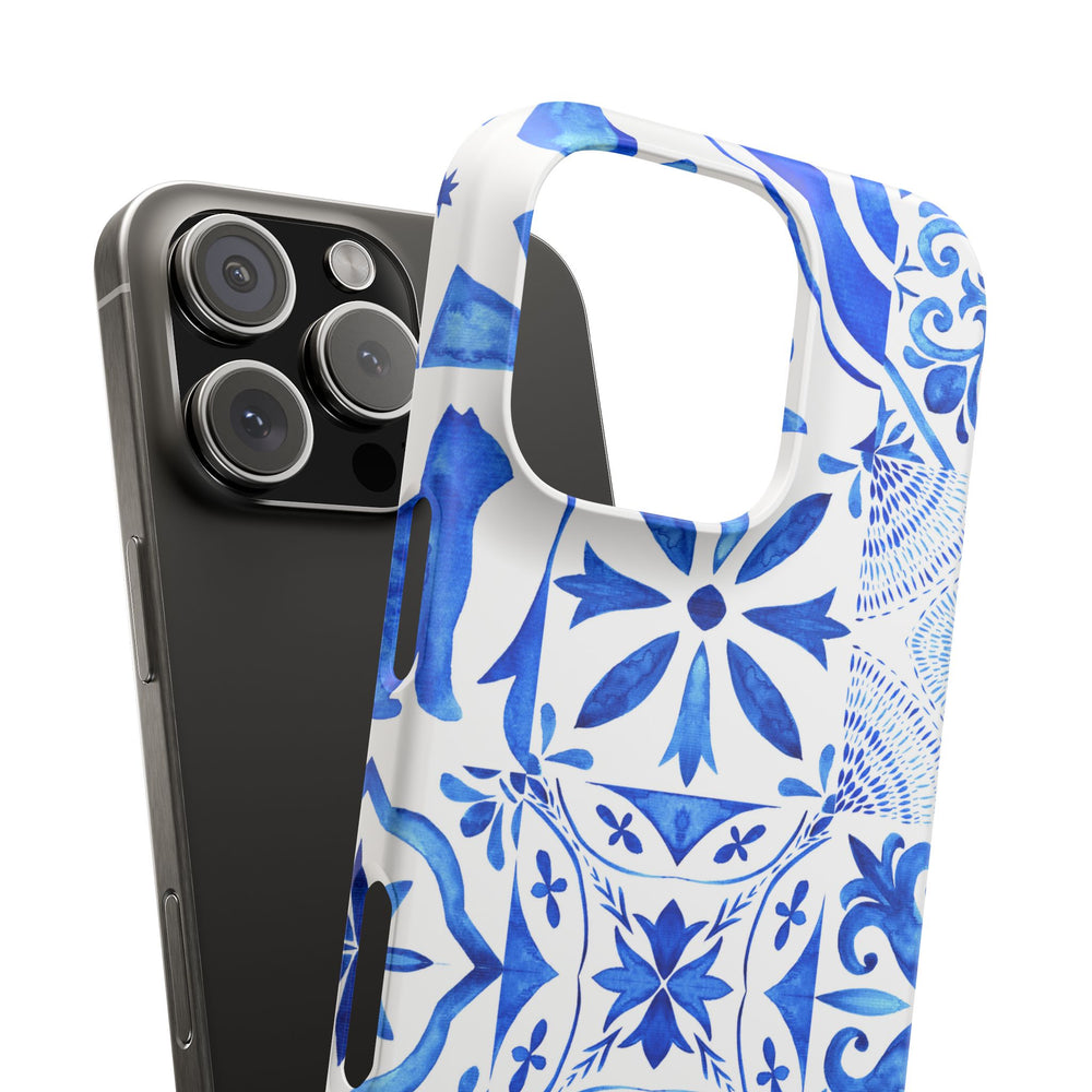 Blue Tile Pattern Snap Phone Case