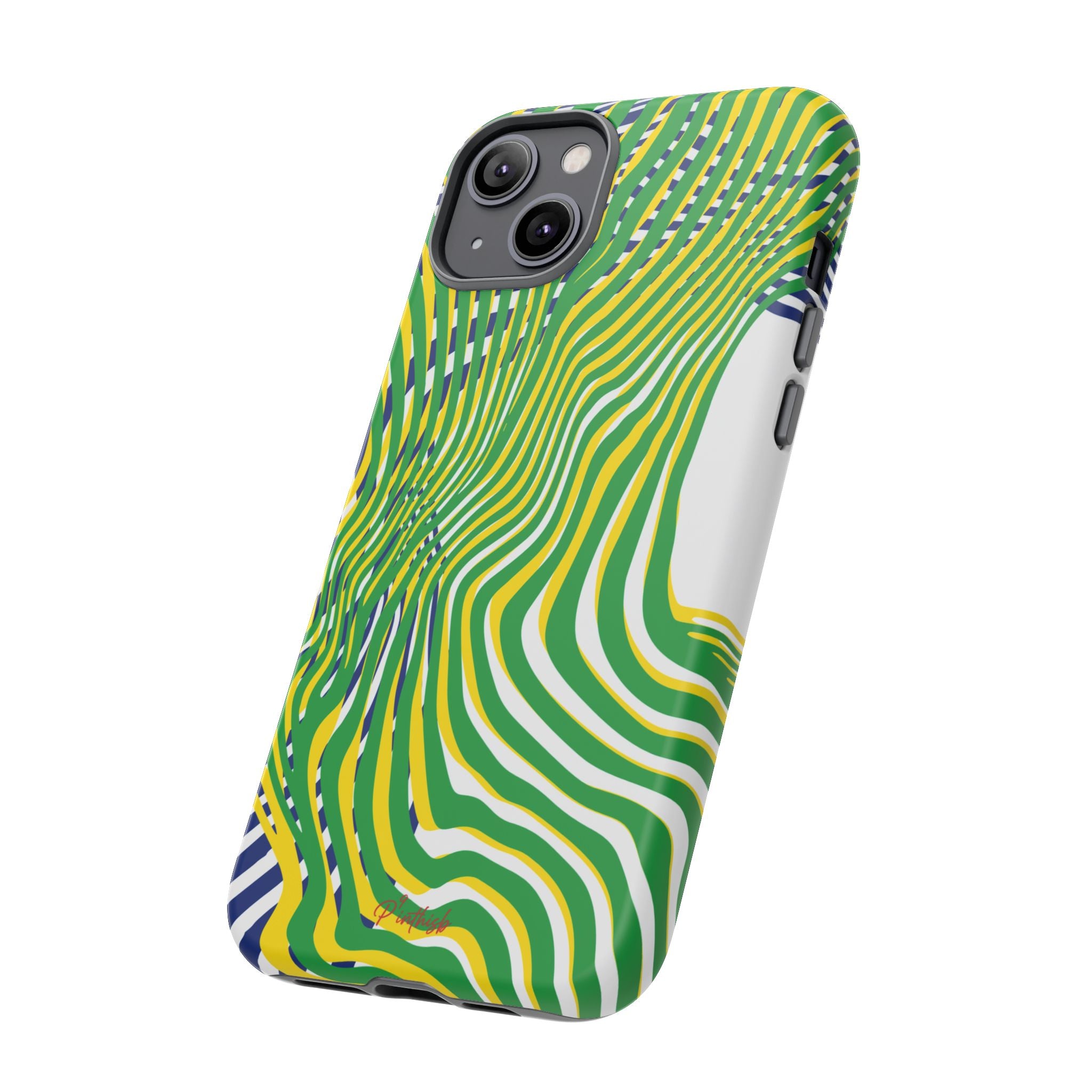 Abstract Green Wave Phone Case