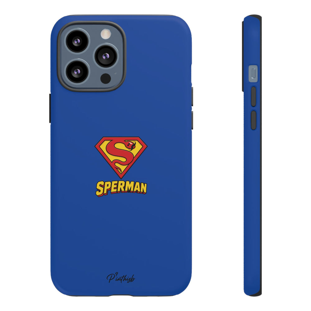 "SPERMAN" Parody Logo Tough Phone Case