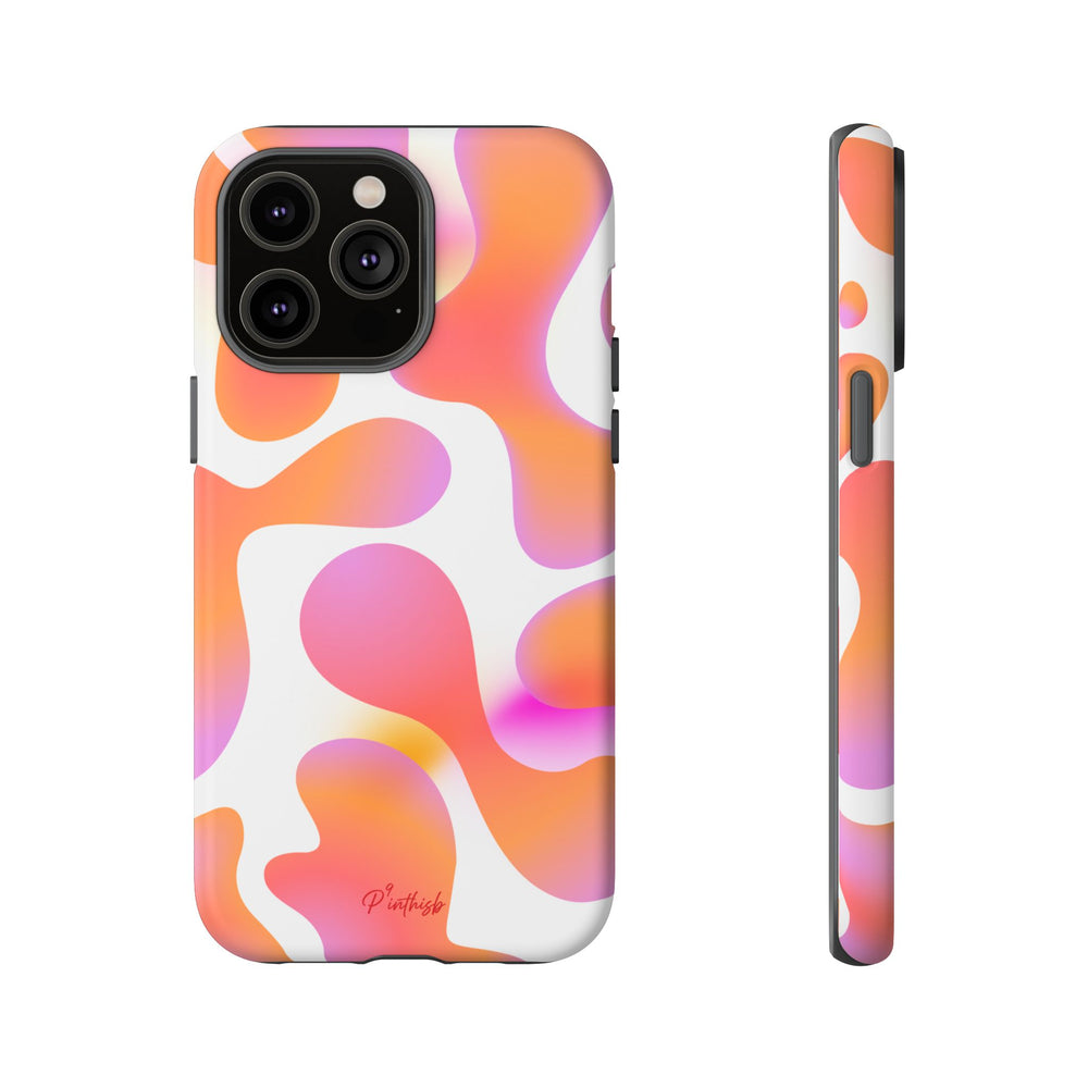 Abstract Orange Pink Camouflage Tough Phone Case