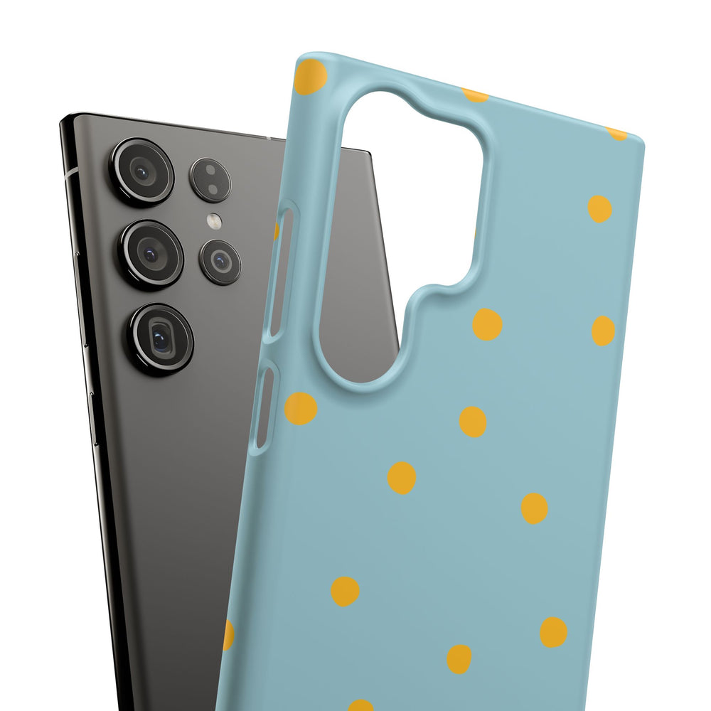 Blue & Yellow Polka Dot Snap Phone Case