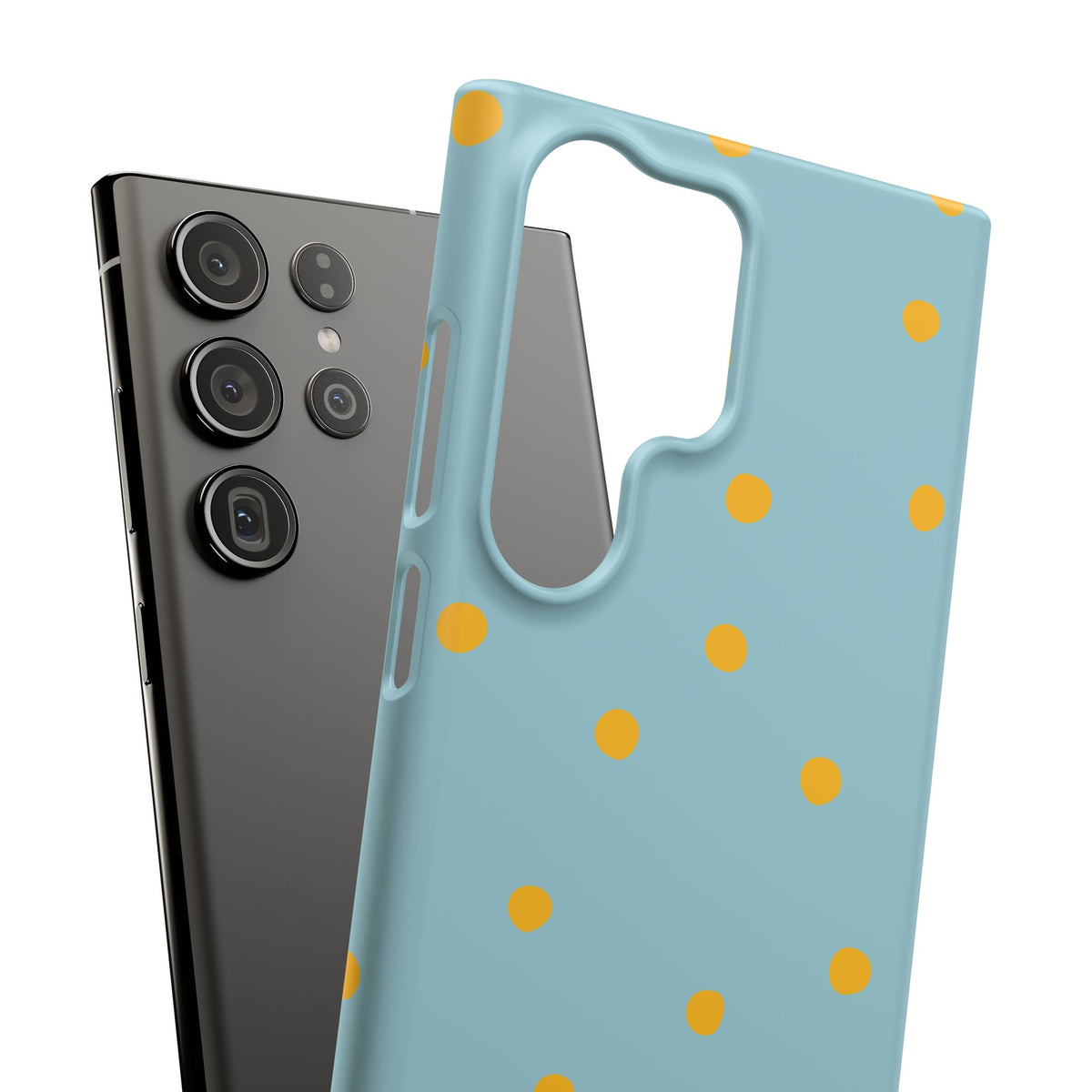 Blue & Yellow Polka Dot Snap Phone Case