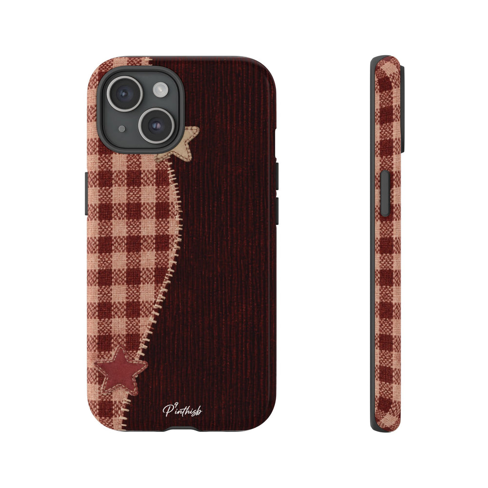 Rustic Plaid Stars Phone Case