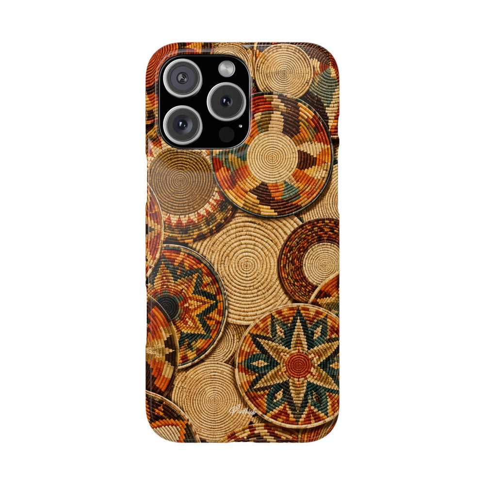 Bohemian Woven Basket Pattern Snap Case
