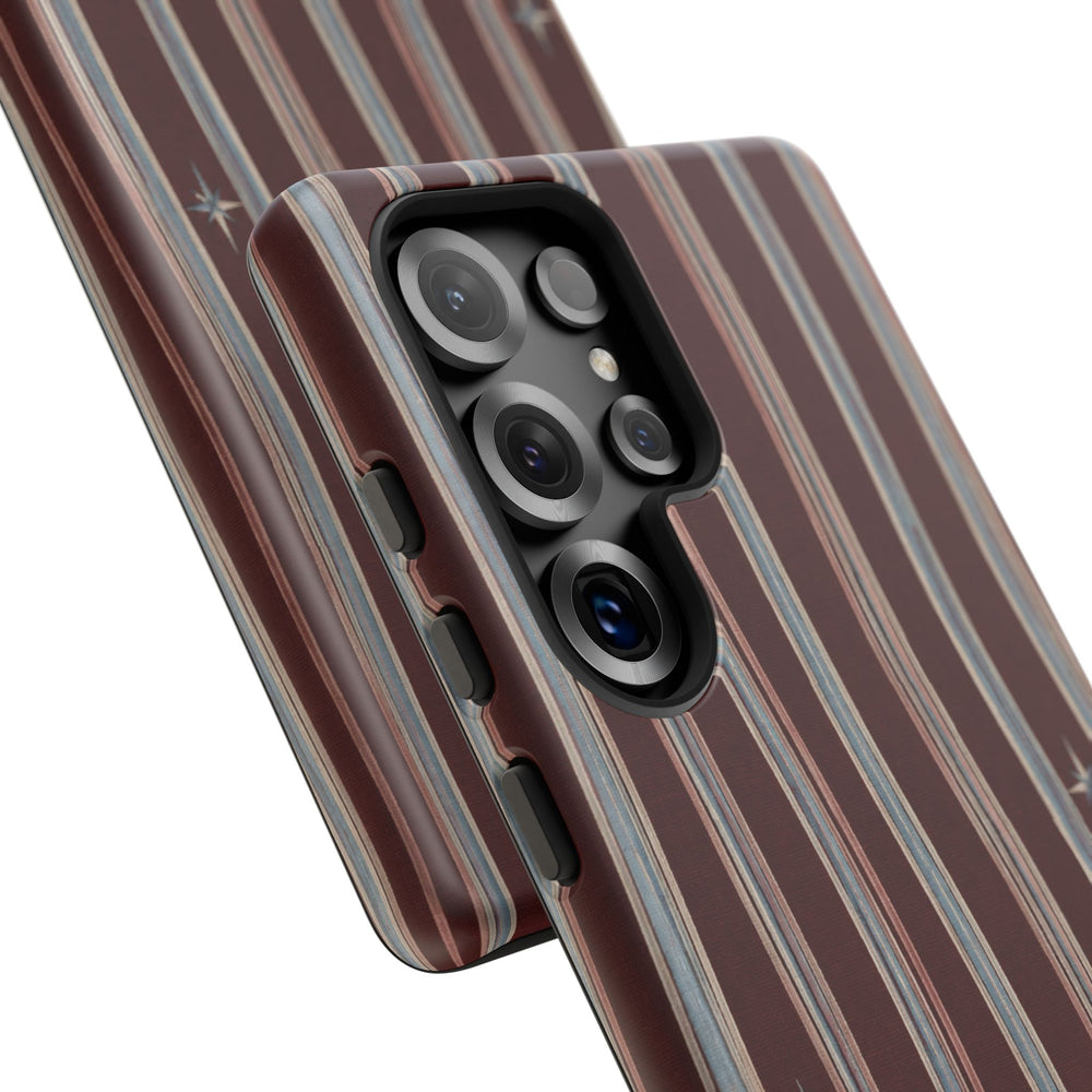 Retro Red & Cream with Star Accents Phone Case