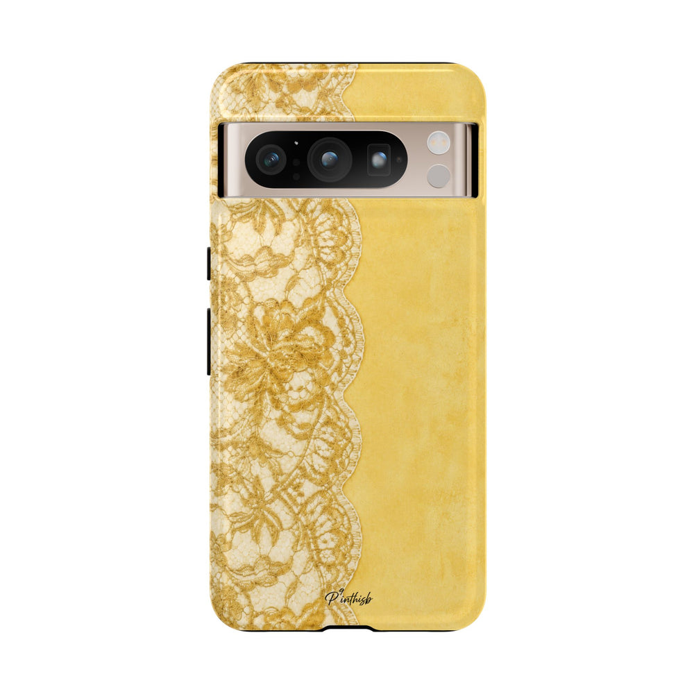 Yellow Vintage Lace Tough Case