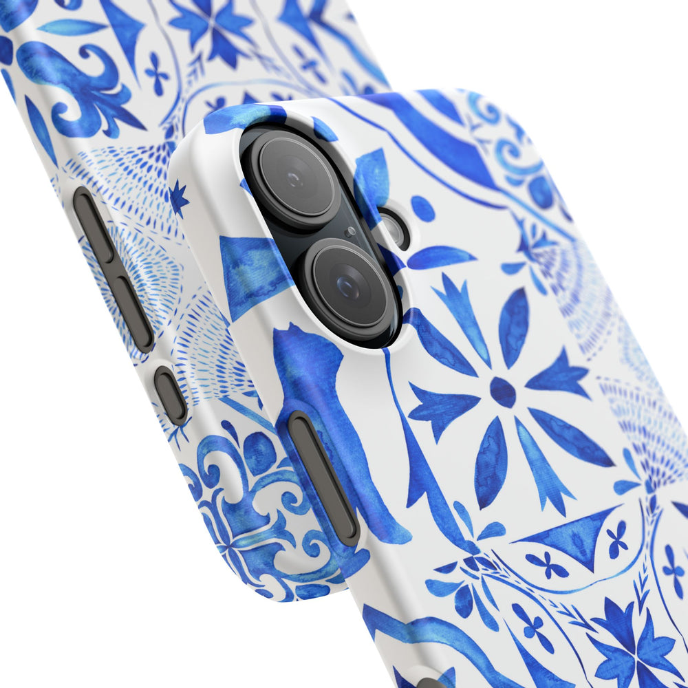 Blue Tile Pattern Snap Phone Case