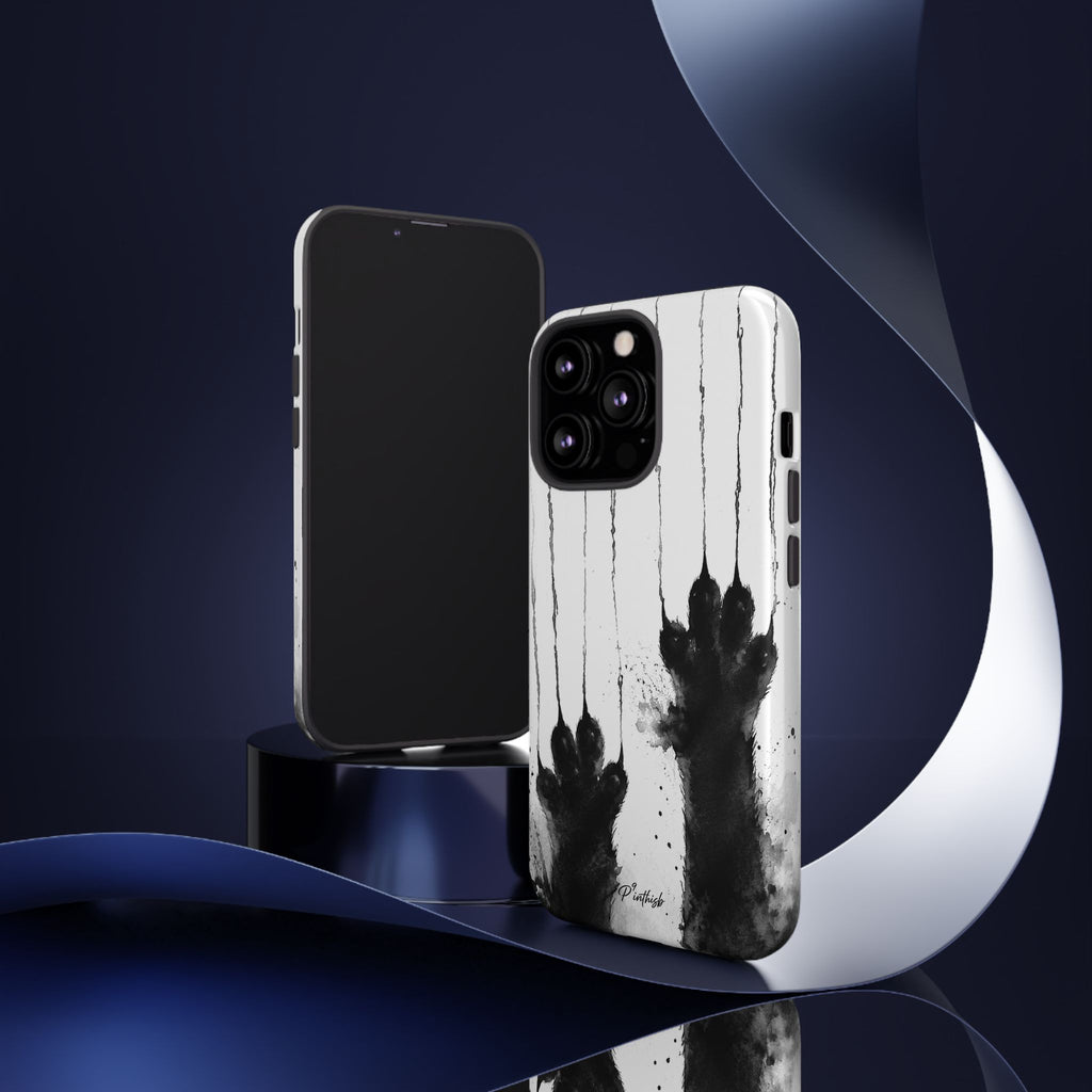 Black Ink Paw Print Tough Case