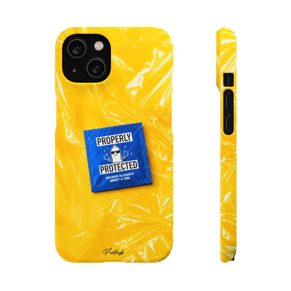 "Properly Protected" Graphic Snap Phone Case