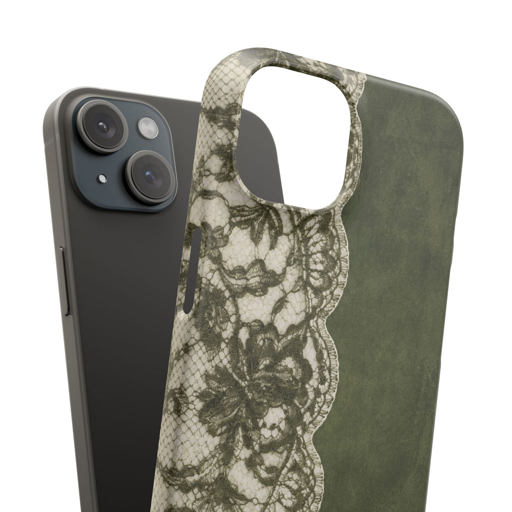 Olive Lace Snap Case