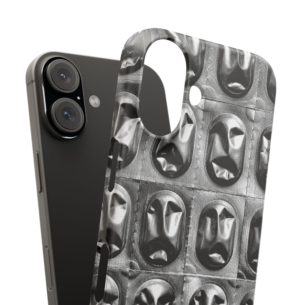 Metallic Mask Grid Snap Case