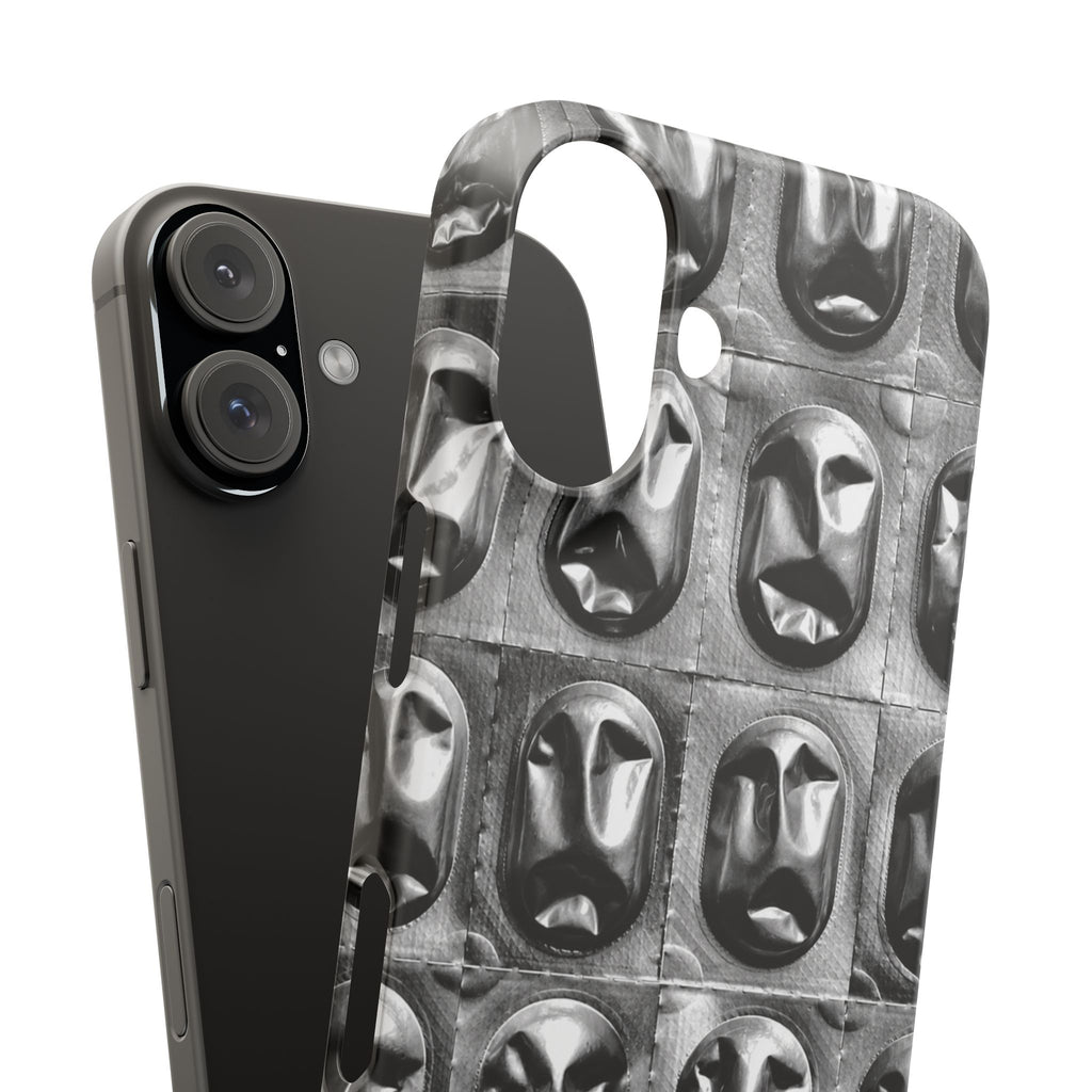 Metallic Mask Grid Snap Case