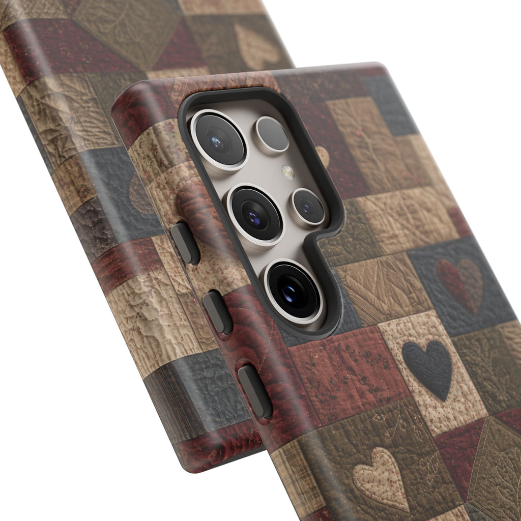 Patchwork Hearts Phone Case