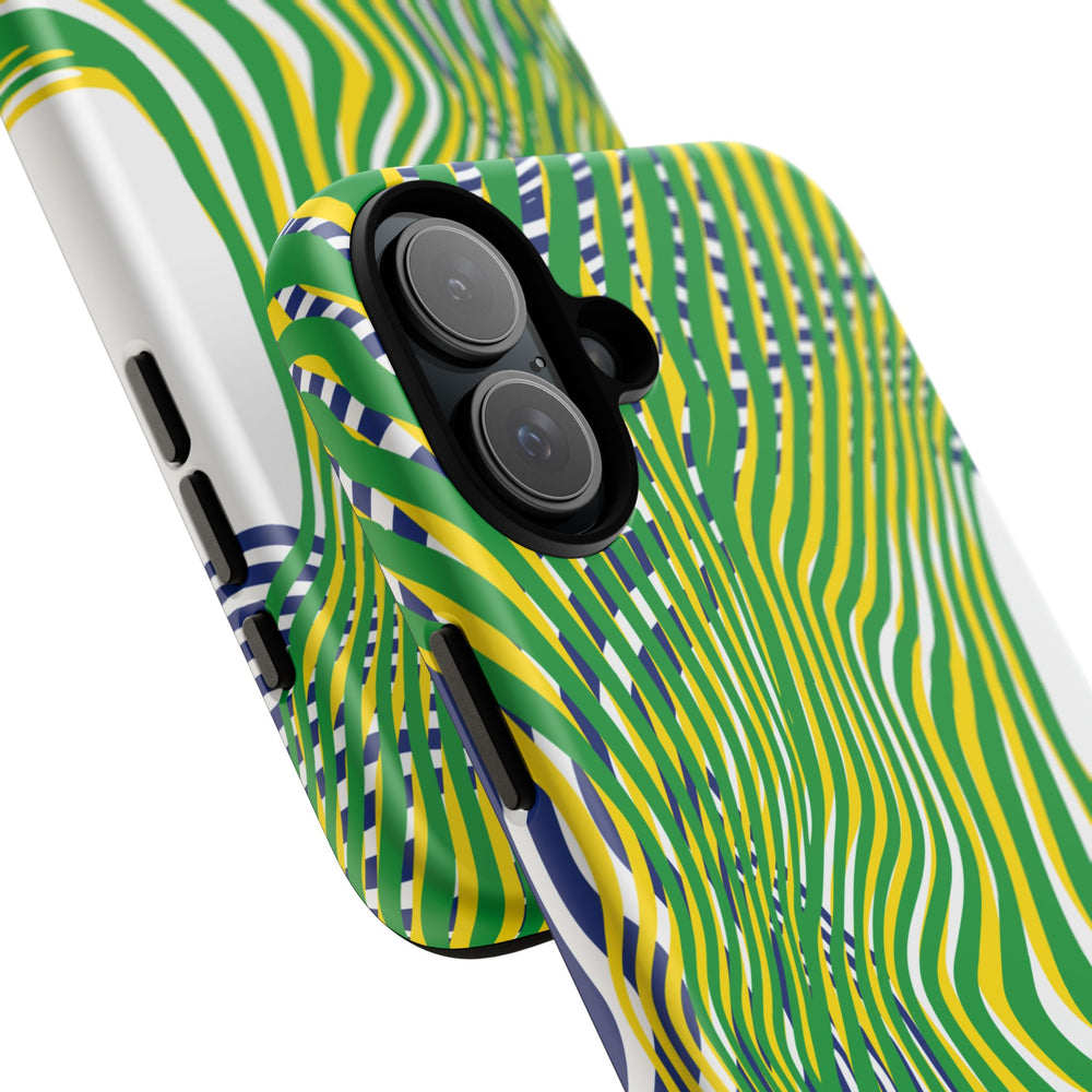 Abstract Green Wave Phone Case