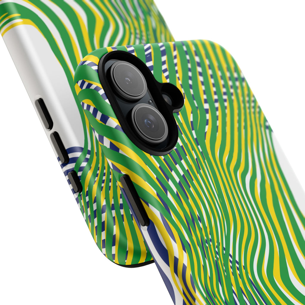 Abstract Green Wave Phone Case