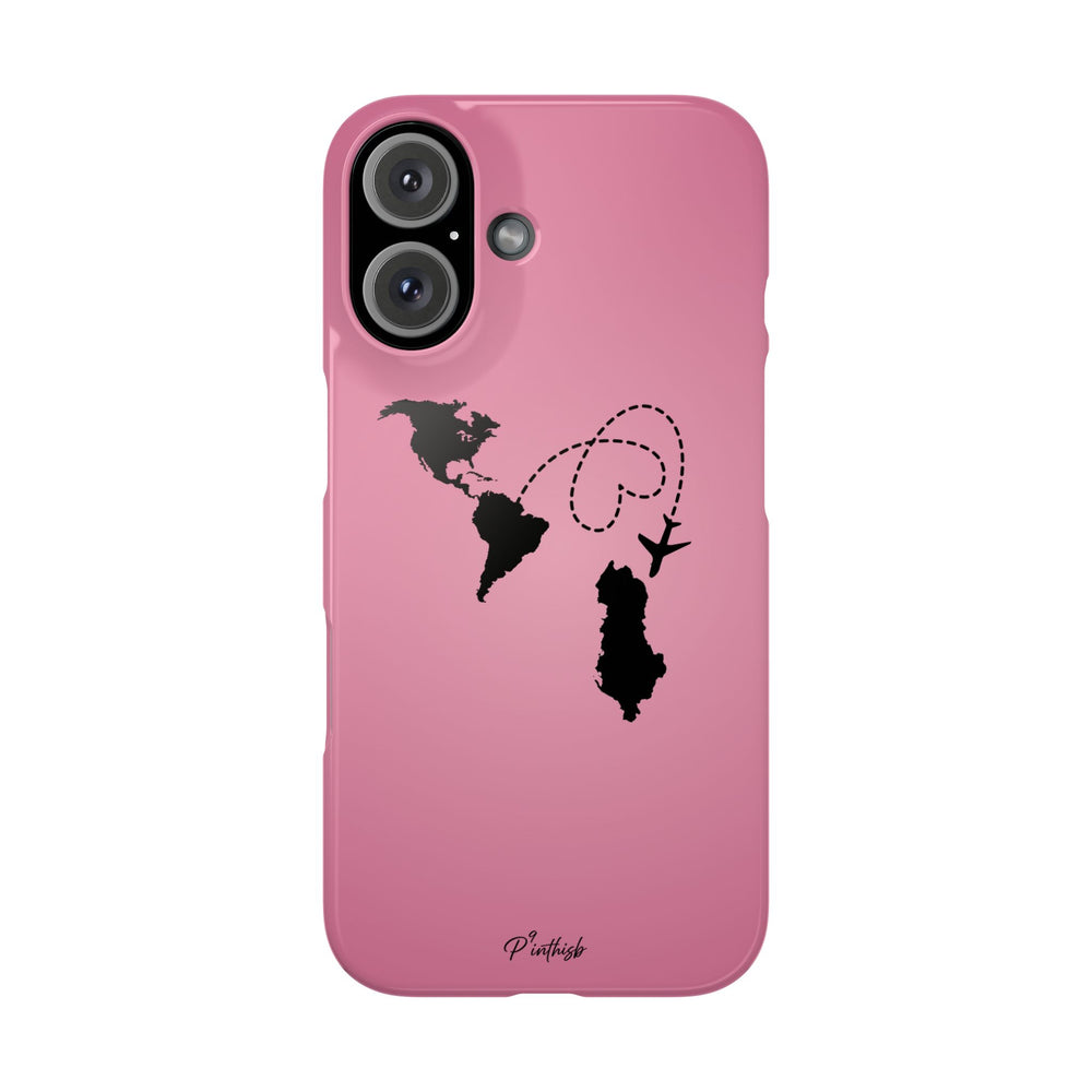 America to Albania Pink Snap Phone Case