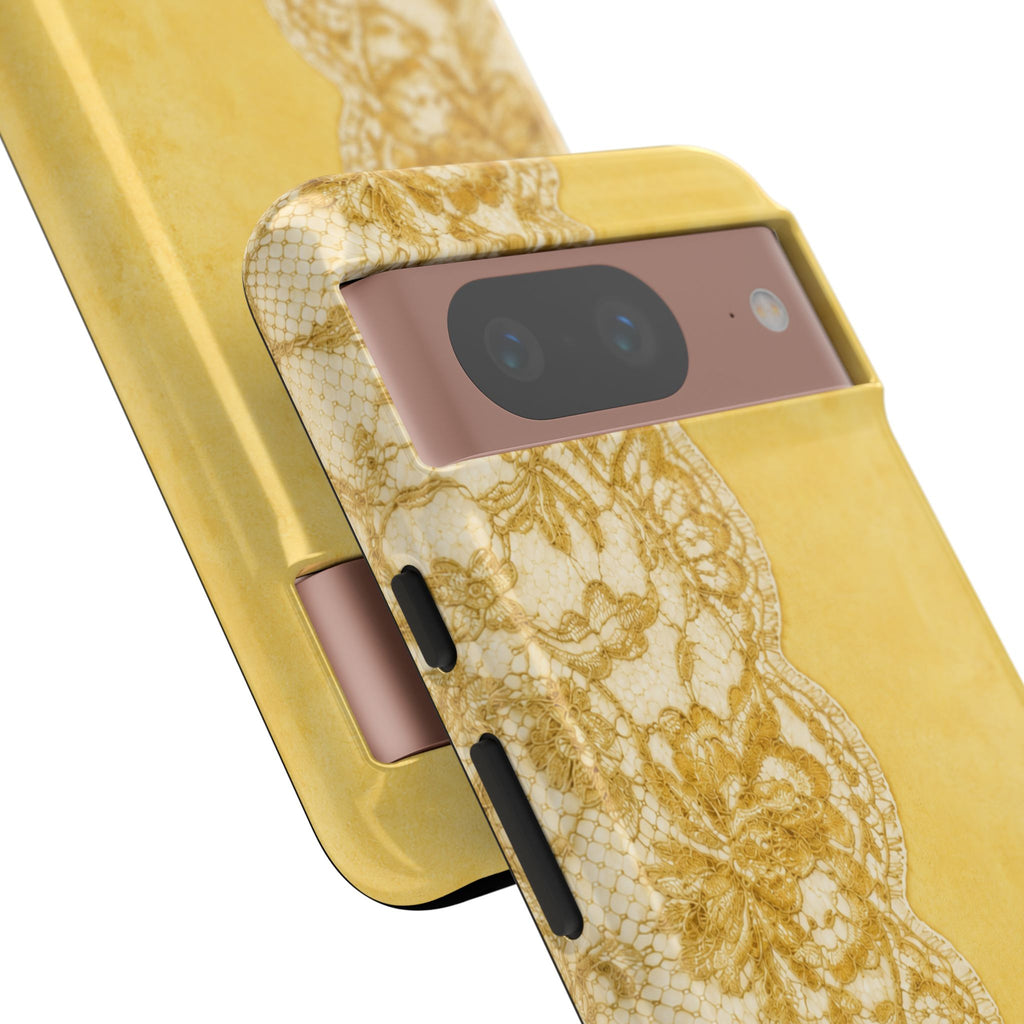 Yellow Vintage Lace Tough Case