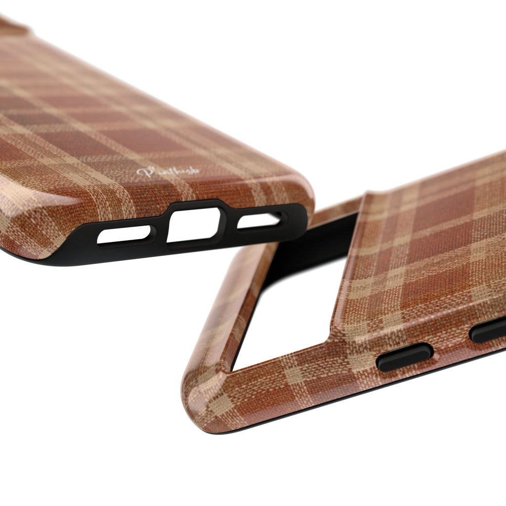 Rustic Brown Cozy Plaid Tough Case