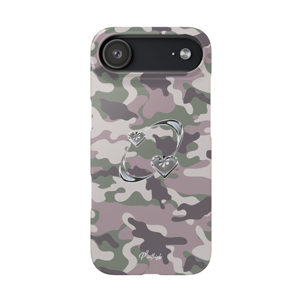 Camouflage Heart Snap Phone Case