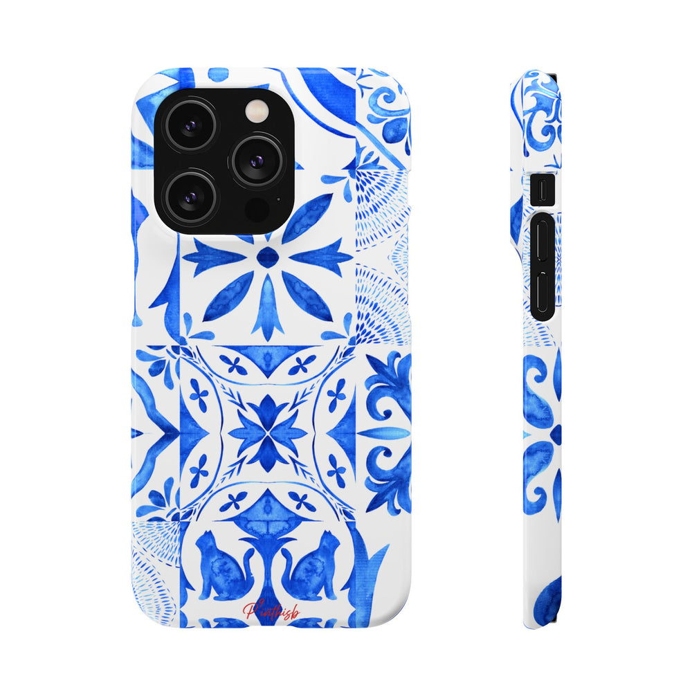 Blue Tile Pattern Snap Phone Case
