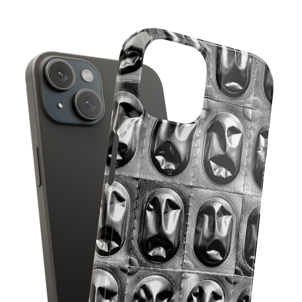 Metallic Mask Grid Snap Case