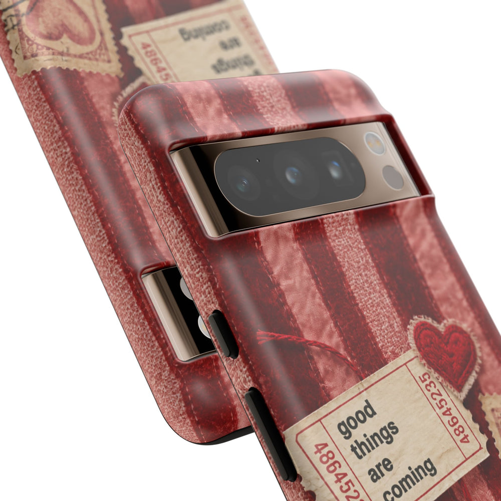 “Good Things Are Coming” Red Phone Case