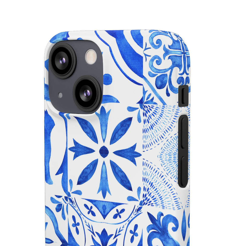 Blue Tile Pattern Snap Phone Case