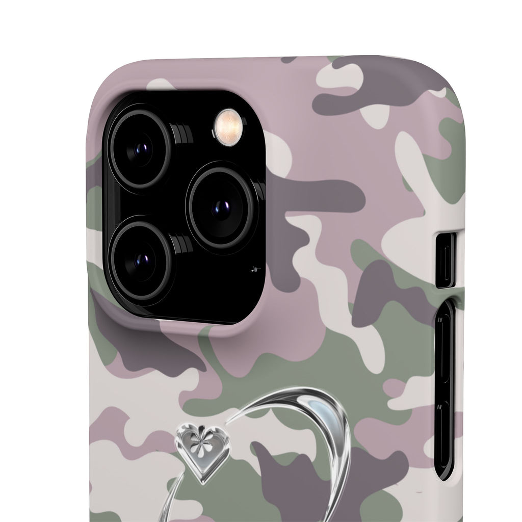 Camouflage Heart Snap Phone Case