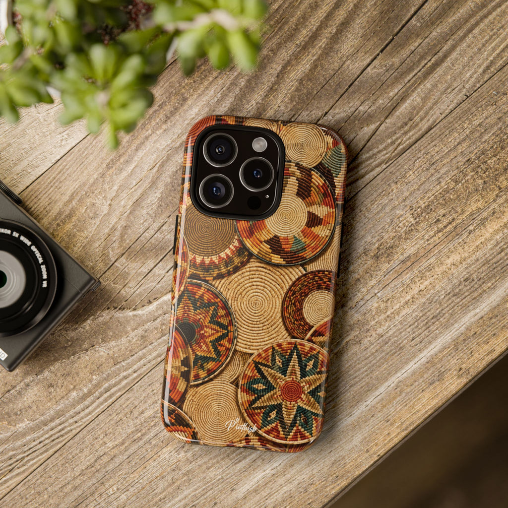 Bohemian Woven Basket Pattern Tough Case