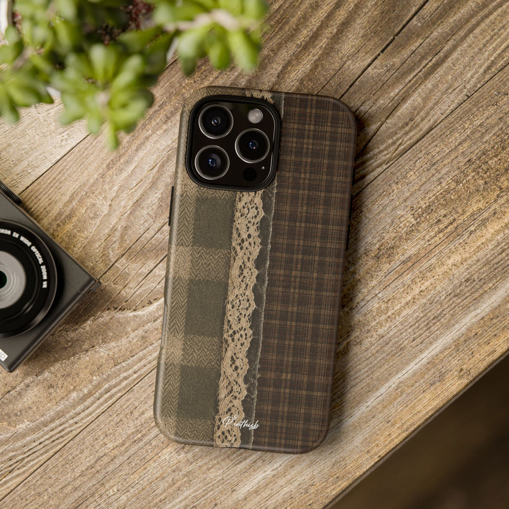 Plaid Lace Tough Phone Case